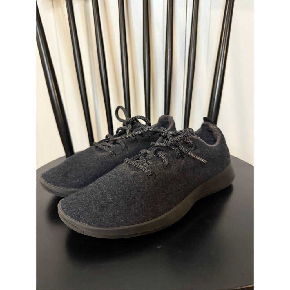 AllBirds black on black classic wool running sneaker size 9 - Picture 4 of 14